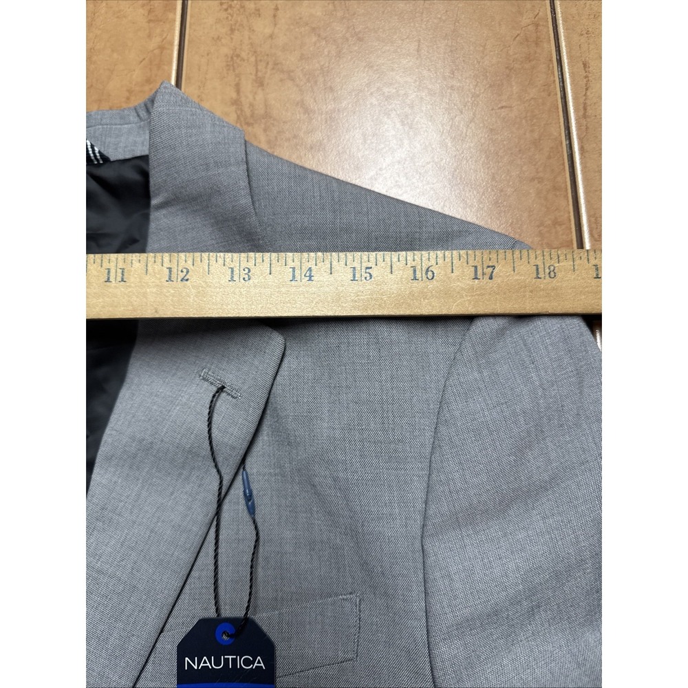 NEW Nautica Active Stretch Sport‎ Coat Jacket Blazer Men's Size 40R Solid Gray - Picture 8 of 11